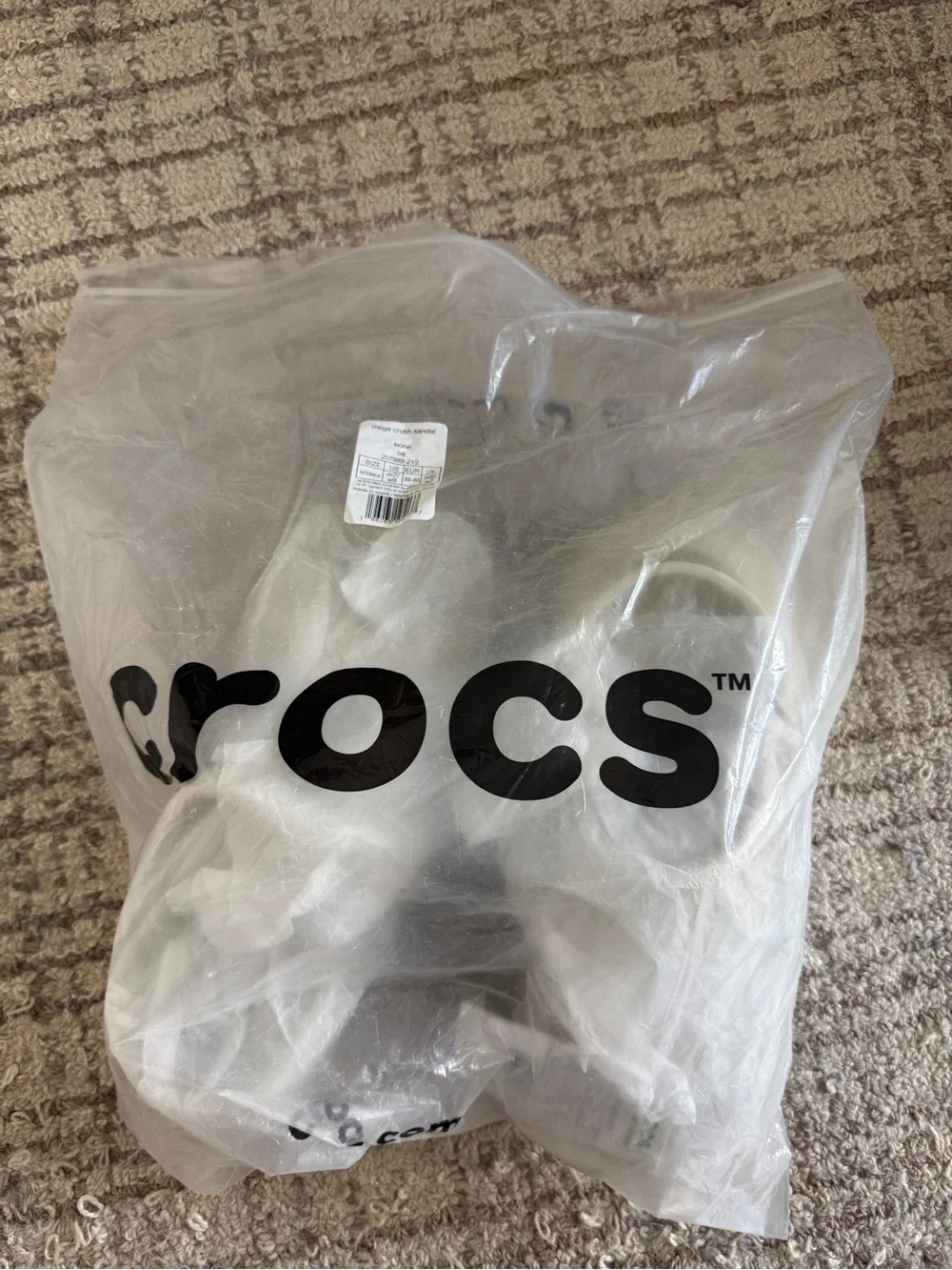 CROCS Platform Sandal in Off-White/Cream